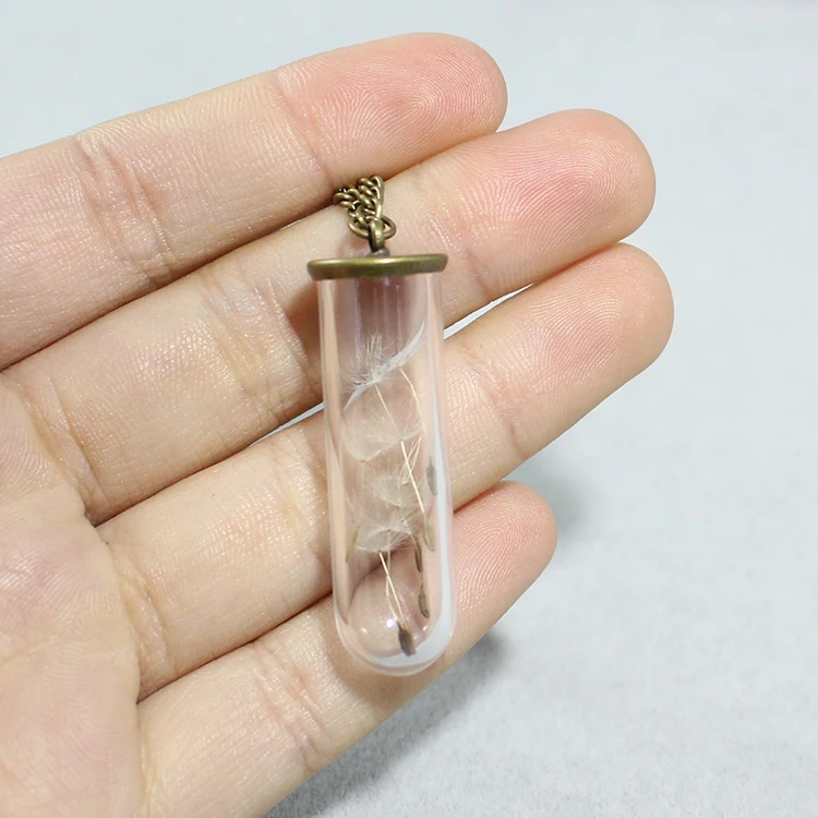 Ожерелье со стеклянной трубкой 3 шт. 40x12 мм|necklace necklace|dandelion seedsdandelion necklace |