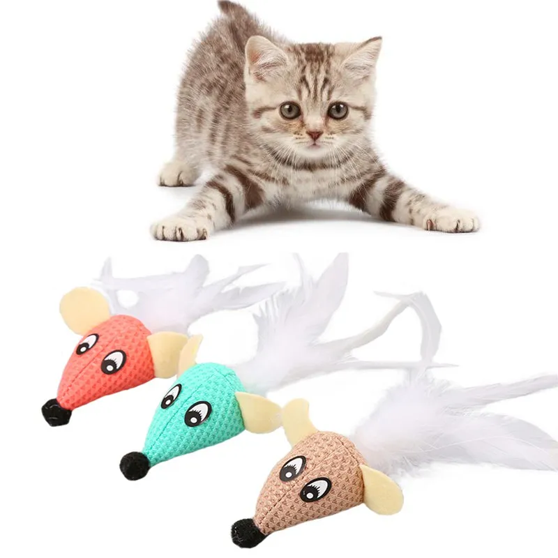 Игрушка плюшевая в форме мыши 5 цветов|Игрушки для кошек| |