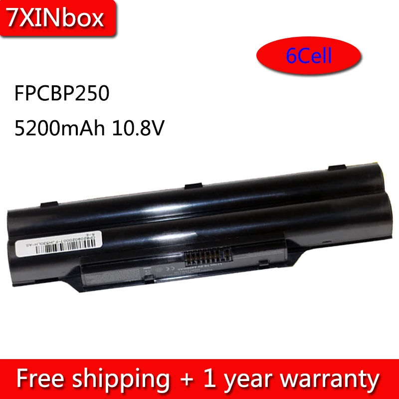 7 xinbox 6cell 5200 мАч FPCBP250 FMVNBP194 Батарея для Fujitsu LifeBook A530 A531 AH531 AH530 LH520 LH530 FMVNBP186 FMVNBP189
