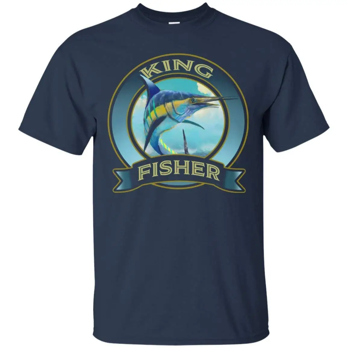 

King Fisher Best Gifts Tee T Shirt for Men Newest 2018 Men T-Shirt Fashion top tee Printed Pure Cotton Men'S