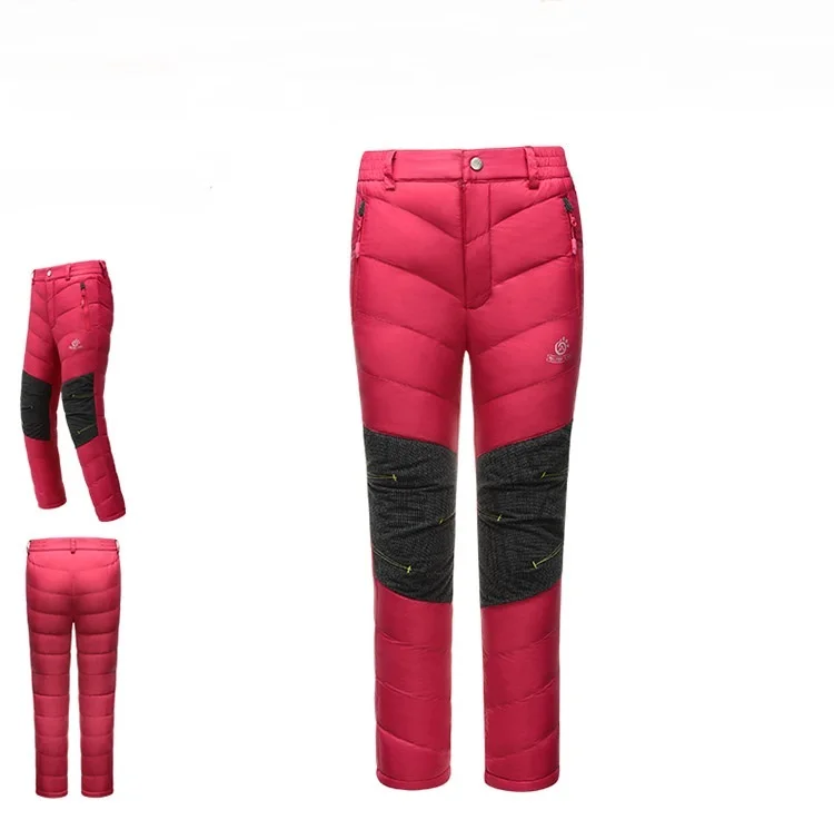 Новинка 2016 года Сезон Зима спортивные водонепроницаемые теплые брюки на утином