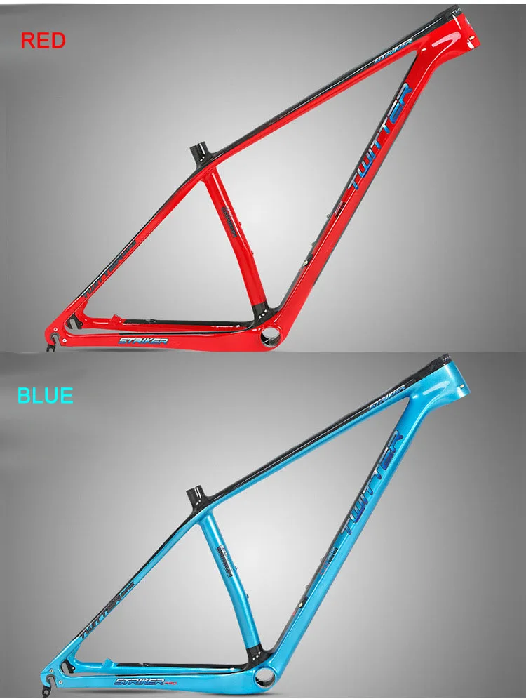 Twitter STRIKERpro MTB карбоновая рама Сверхлегкая рама для горного велосипеда XC рычаг кабель внутренней маршрутизации дисковый тормоз ESP уф лазер