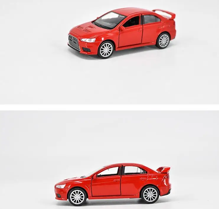 Игрушечные машинки Mitsubishi lancer EVO металлические модельные игрушки из сплава с высокой имитацией литья под