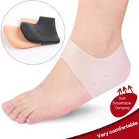 top quality 1 pair new silicone comfortable shoes professional gel heel inserts moisturising heel protectors for foot care