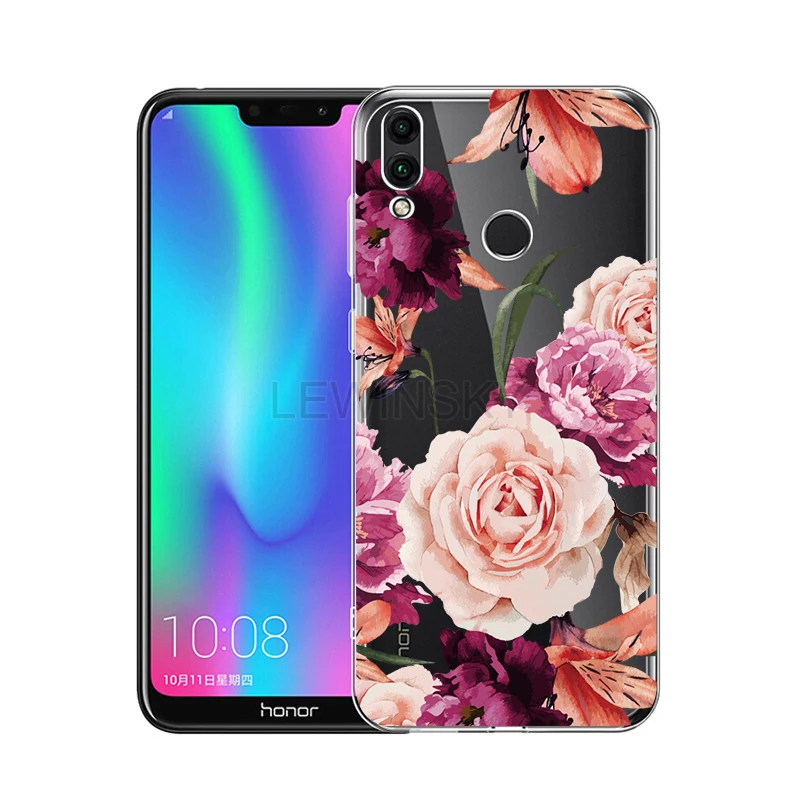 Кружевное платье с цветочным рисунком мягкий ТПУ чехол на huawei Honor 8X 8A 7A 7C Коврики 10 20 P10 P30 P20 lite Pro Nova 3i Y7 Y6 Y5 чехол Крышка - Color: Purple Flower