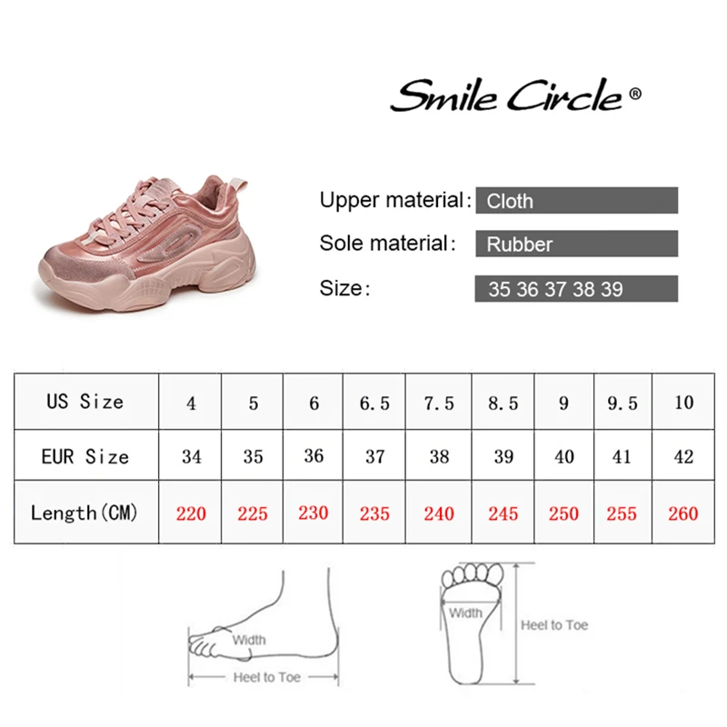 Женские кроссовки Smile Circle на плоской подошве из натуральной кожи платформе для