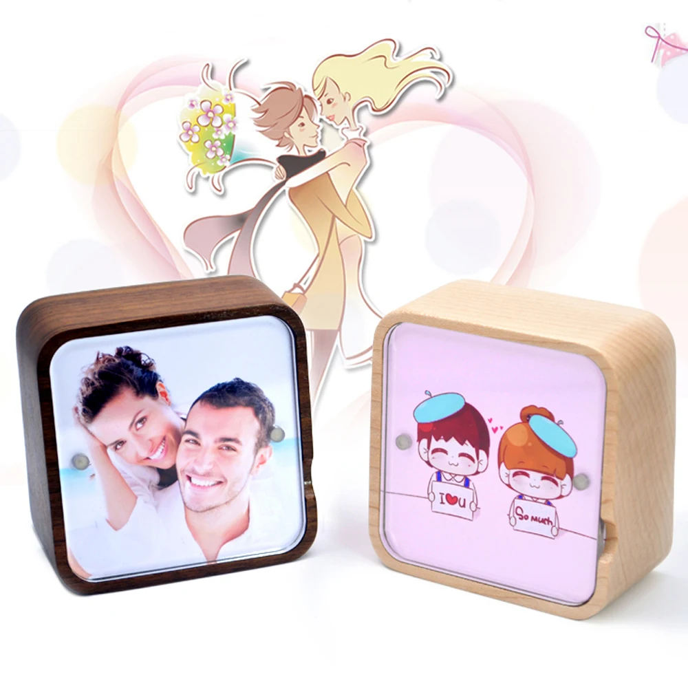 Деревянная фоторамка ручной работы Sinzyo музыкальная шкатулка Ромео и Джульетта