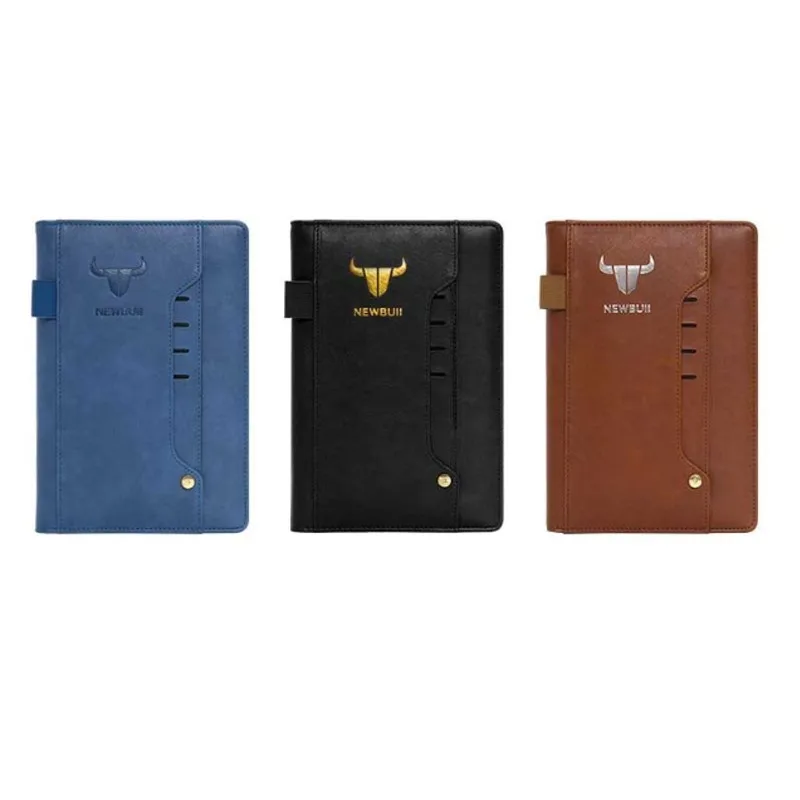 Notebook stationery with business card soft leather conference working record book A5 notebook for College Students | Канцтовары для