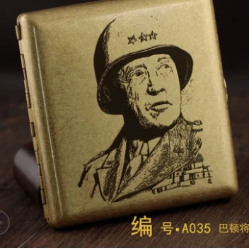 JFYJ часы vdeoi 3 стиля 8,8*8*1,6 см Общий Rommel Танк военный Второй мировой войны латунь 20 чехол для сигарет латунь с коробкой - Цвет: 2