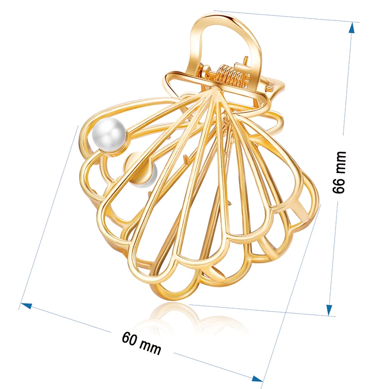 

New Fashion Metal Hair Claws for Women Barrettes Hairpins Pearl Hair Clips Claw Shower Hair Holder Washing Tool Hair Crab 664