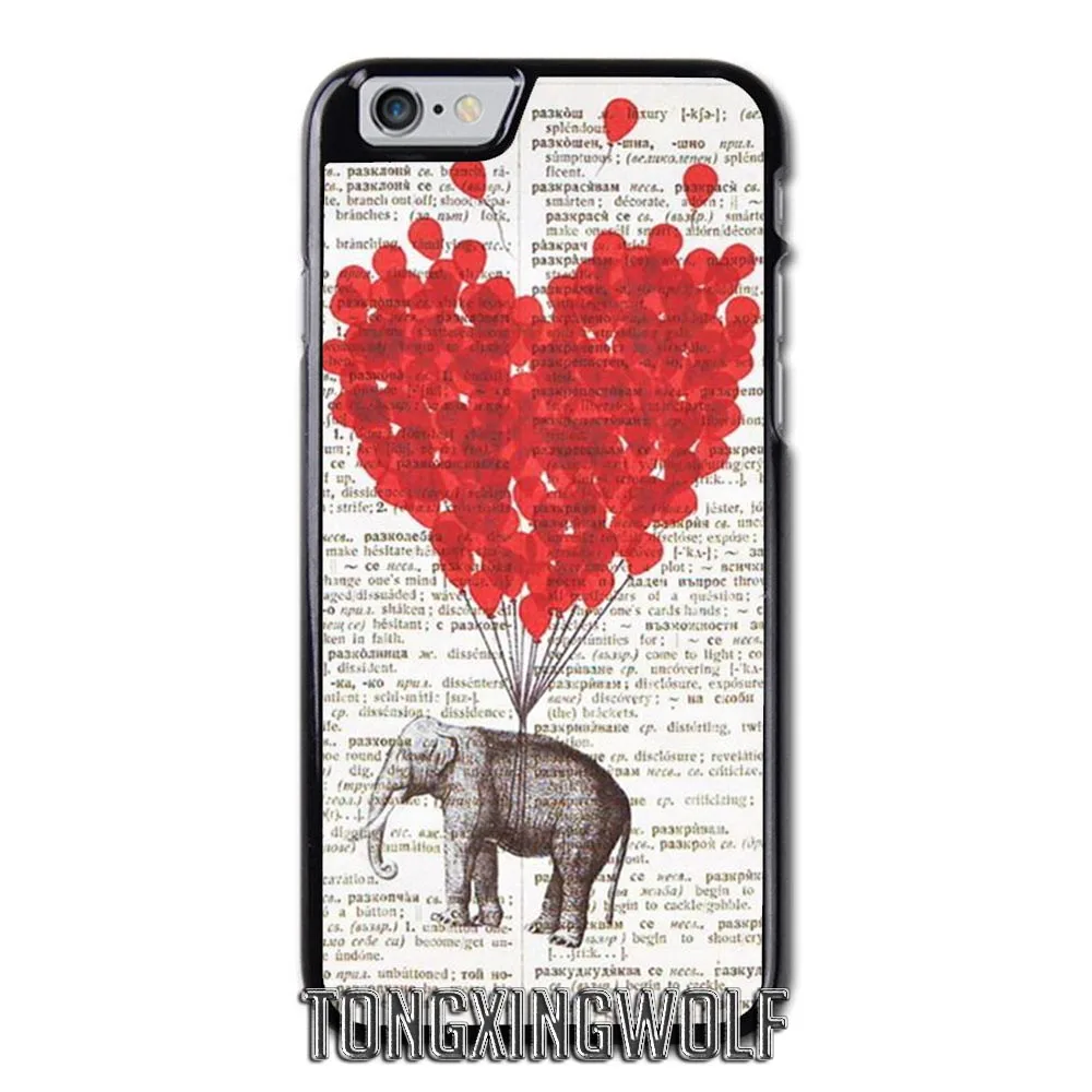 Летающие сердца Слоны чехол для iPhone 4 4S 5 5C 5S SE 6 6S 7 8 Plus x Xiaomi Redmi Note oneplus 3 t 4x3 S |