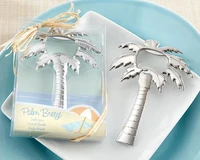 palm breeze chrome palm tree bottle opener 100pcslot wedding bridal shower favor gift for men free shipping