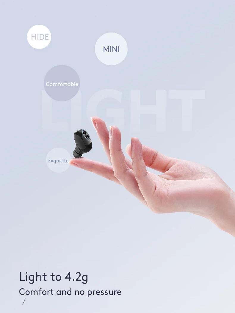 Arlado V6 Bluetooth наушники V5.0 с шумоподавлением, Спортивная игровая гарнитура, беспроводные стерео наушники с зарядным устройством 2600 мАч
