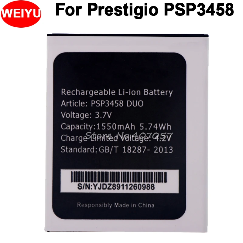 

Аккумулятор PSP3458 DUO PAP3458 для Prestigio PSP3458 DUO аккумулятор 1550 мА · ч