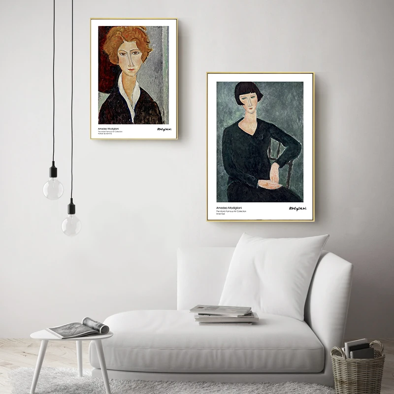 Современный портрет Женщины Vogue Amedeo Modigliani холст печать живопись плакат настенные