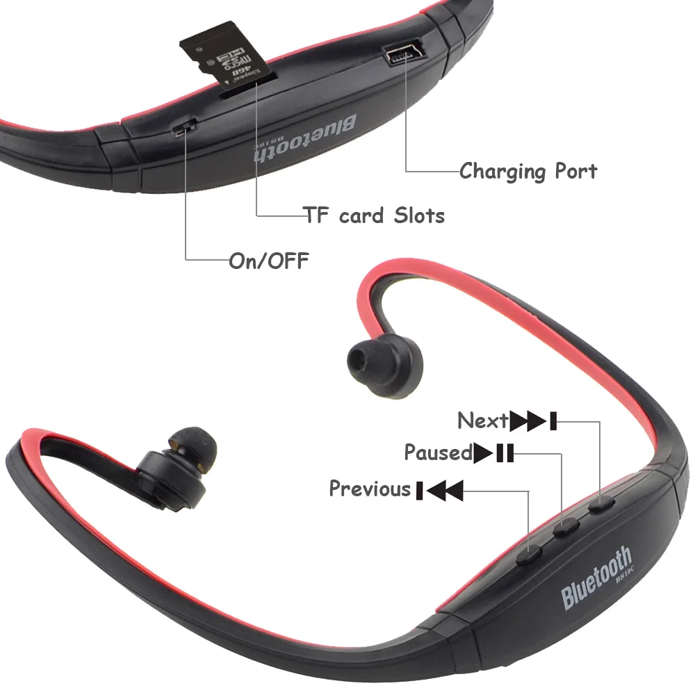 S9 оригинальная Спортивная Беспроводная Bluetooth гарнитура Handsfree наушники для бега