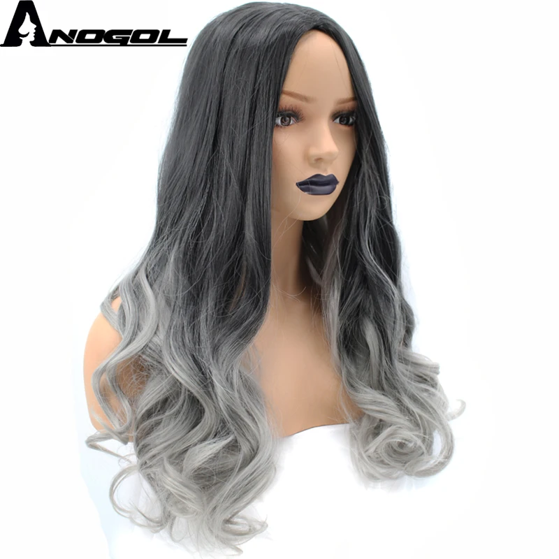 Anogol высокотемпературное волокно средней части термостойкие 2 тона серый Омбре с