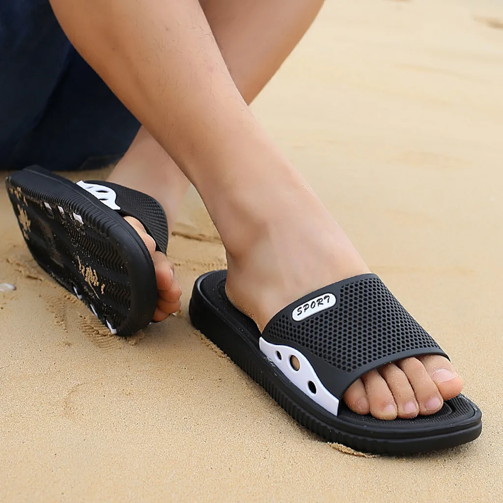 Мужские домашние массажные тапочки на плоской подошве; Zapatos; Домашние Нескользящие шлепанцы; Hombre; пляжные шлепанцы; May30