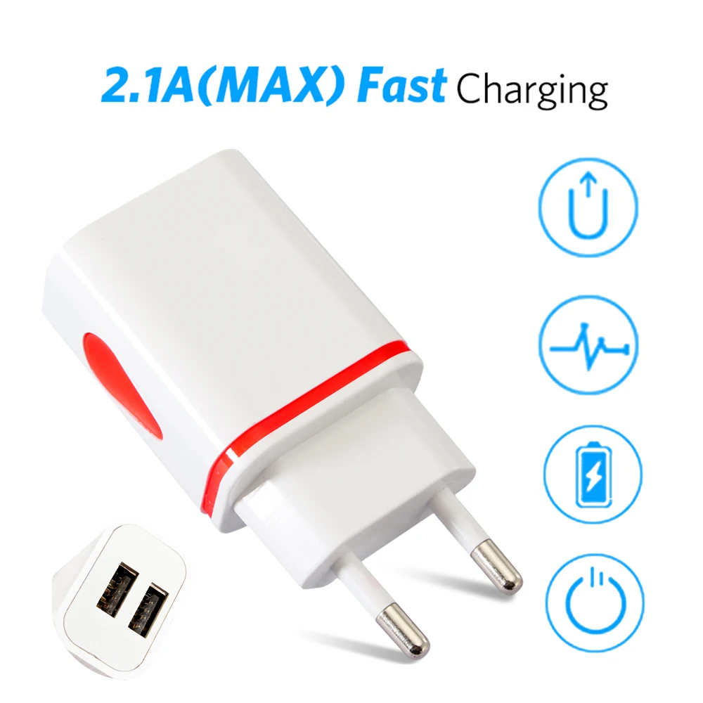 Настенное зарядное устройство с двумя USB-портами 5 В 2018 А | Мобильные телефоны и