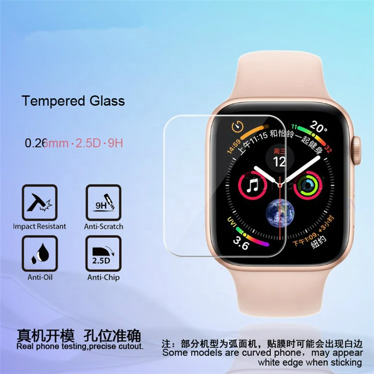 2.5D 9h Защитная пленка для экрана защита iwatchs 40 мм 44 Передняя из закаленного стекла