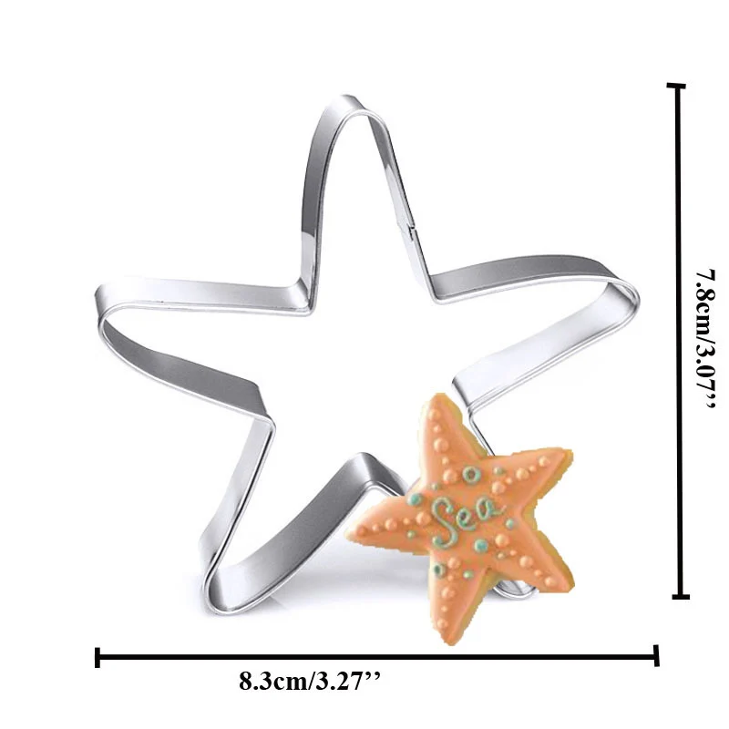 Новинка 4 шт./компл. форма для печенья из нержавеющей стали ракушка Морская