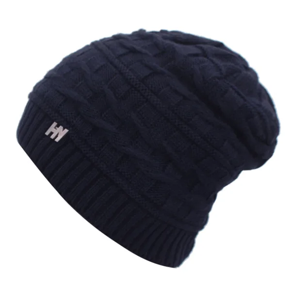 navy YOUBOME Skullies Beanies, зимние шапки для женщин, вязаная шапка для мужчин, Famale Gorras, мешковатая зимняя шапка, теплая мягкая вязаная шапка, шапки - Цвет: navy