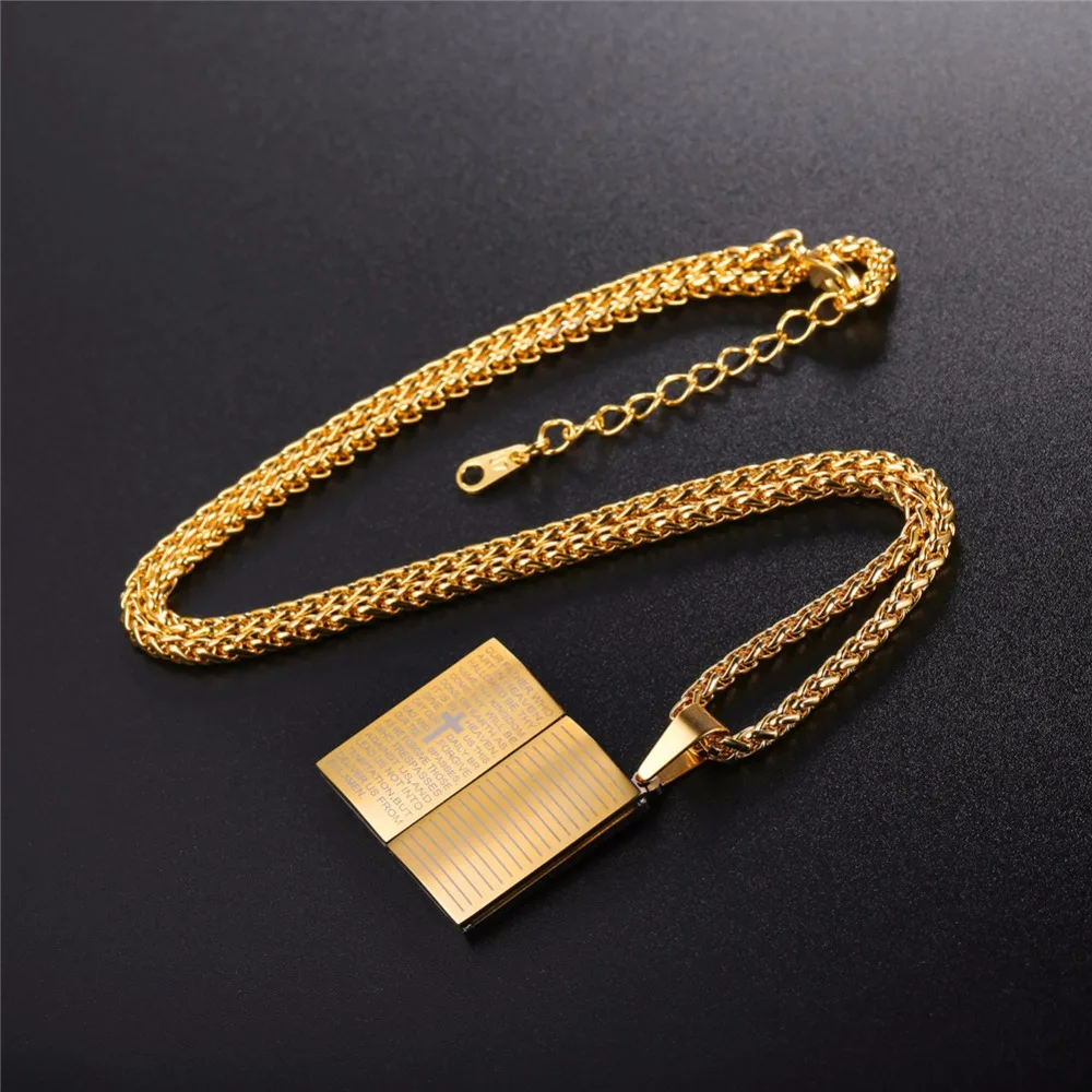 Религиозная Подвеска &quotИисус&quot Золотой/синий Холли Библии Цепочки и ожерелья