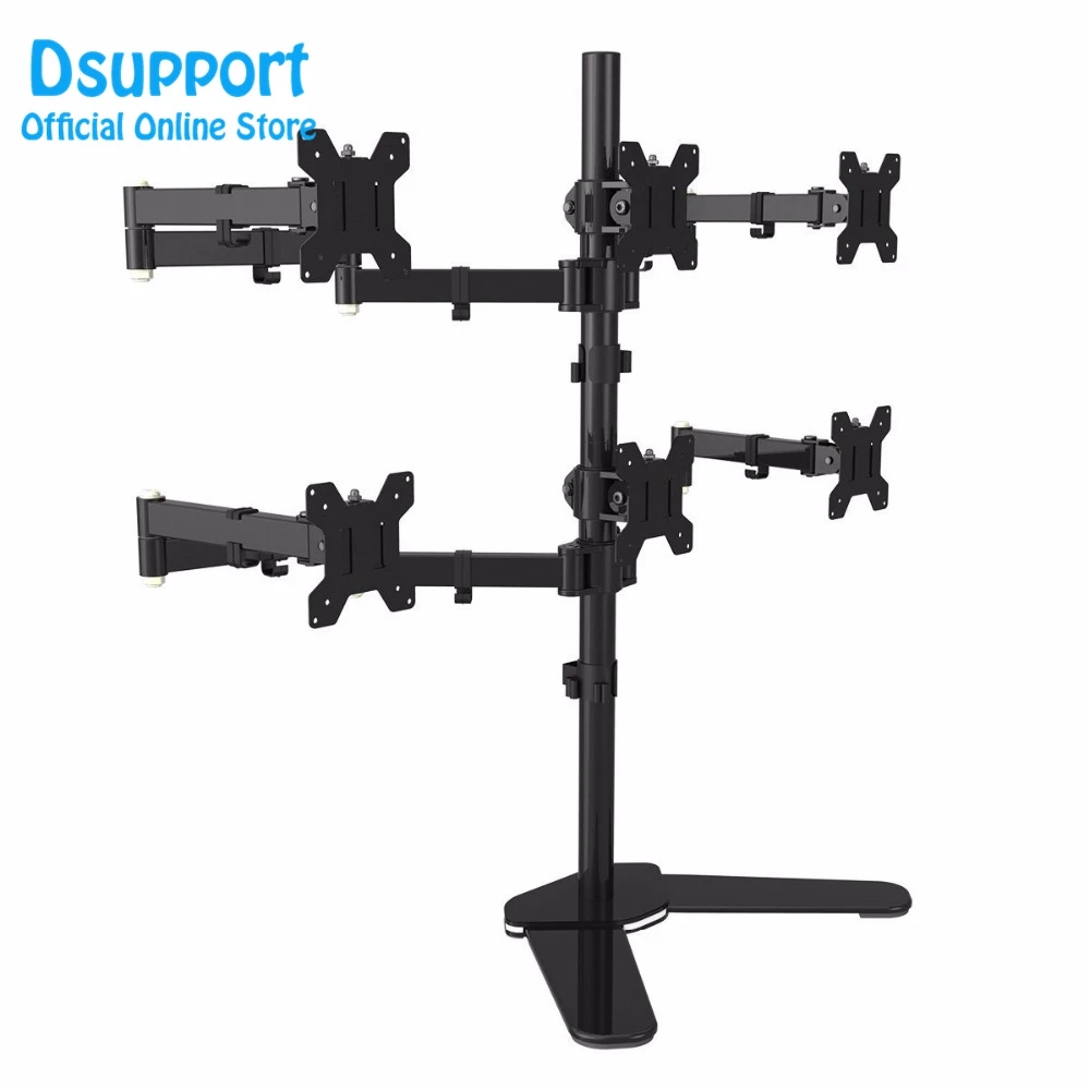 Шестирычажный ЖК дисплей LED кронштейн для монитора монтируемый в стол