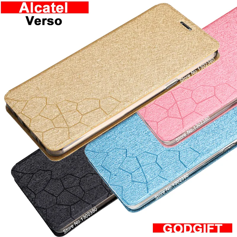 Alcatel Verso кожаный чехол Роскошные Водный куб PU флип для крышка 4 стиль телефона |