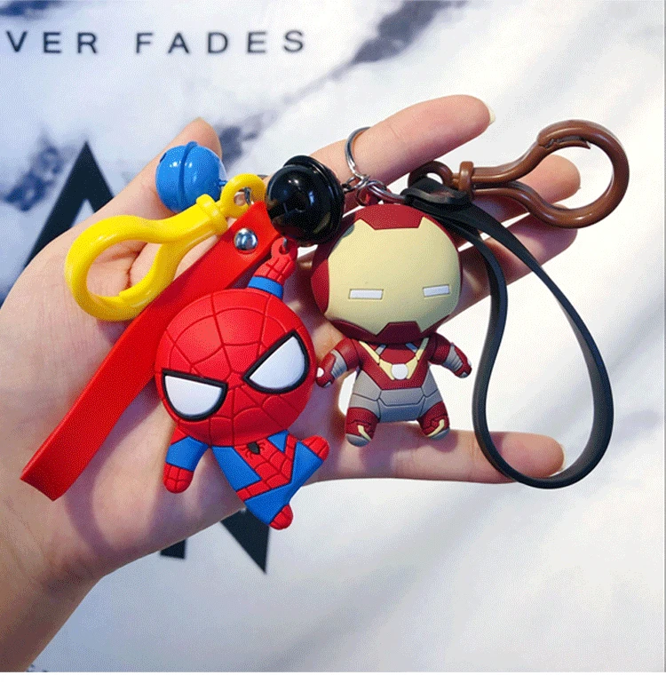 Популярные Мультфильм герой Marvel Железный человек автомобиля модная цепочка для ключей Для мужчин и Для женщин сумки брелок кольцо, кулон