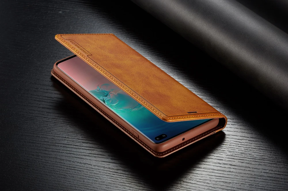 Кожаный чехол для телефона s для samsung Galaxy Note10 S10E S10 Plus S8 S9 контрастный цвет флип Fundas кожаный чехол с карманом для карт