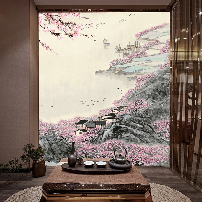 Фото Декоративные стеклянные наклейки с китайским ландшафтом - купить