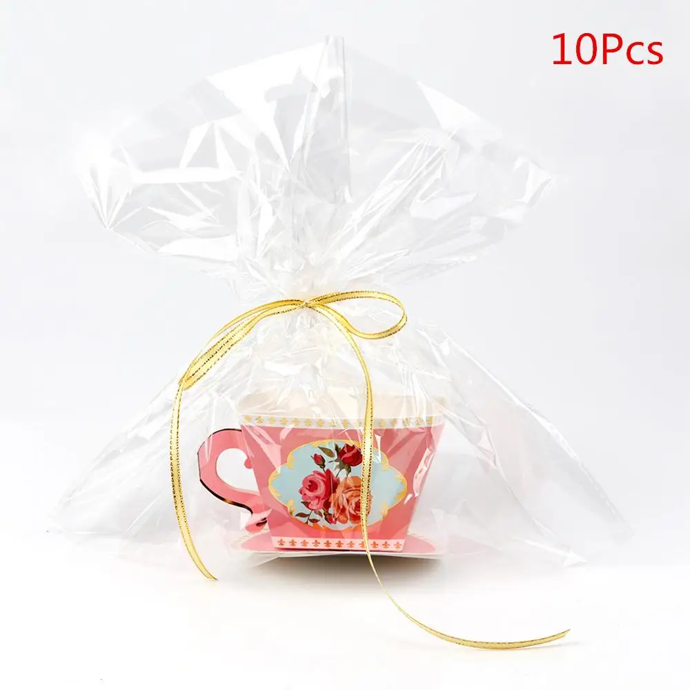 Pink Tea Cup Теплая бумажная Подарочная коробка, упаковка для детского душа, коробка для конфет, свадебные сувениры и подарок для гостей, для мальчиков и девочек, украшения для вечеринки на день рождения - Цвет: Pink Tea Cup