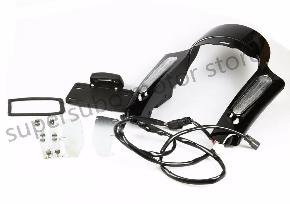 Мотоцикл черный заднее крыло фасции набор для Harley Davidson Touring street glide Electra roadking 2009