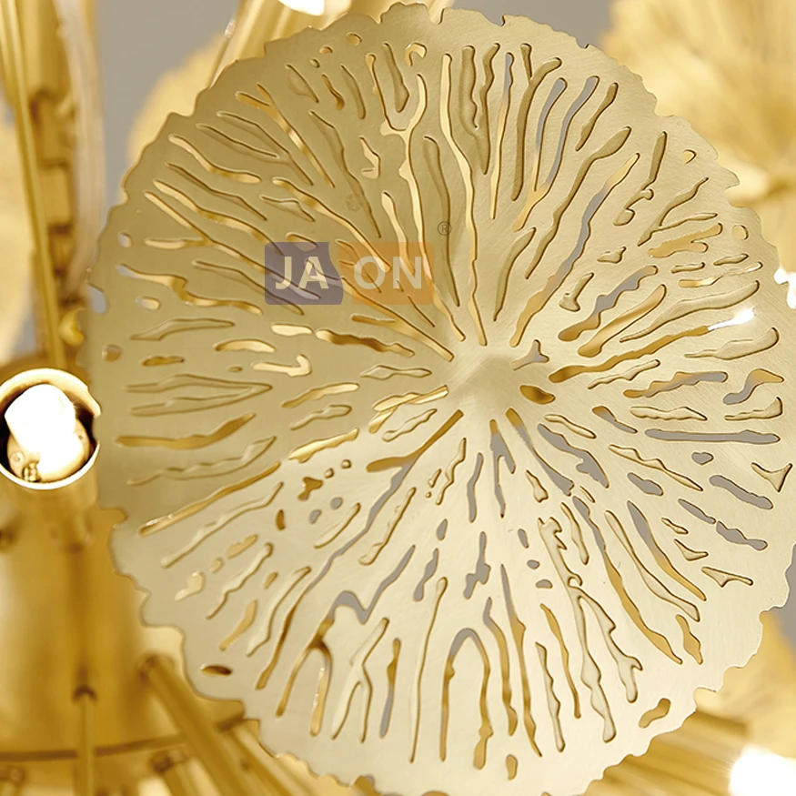 

LED Postmodern Copper Leaf Globe LED Lamp LED Light.Pendant Lights.Pendant Lamp.Pendant light For Dinning Room Foyer