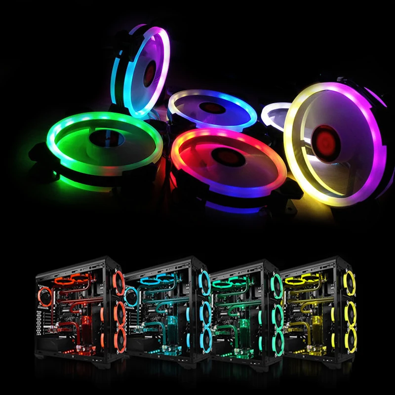 Вентилятор охлаждения rgb aurora 120 мм 6 контактный контроллер/LED Порт RGB LED кольцо для