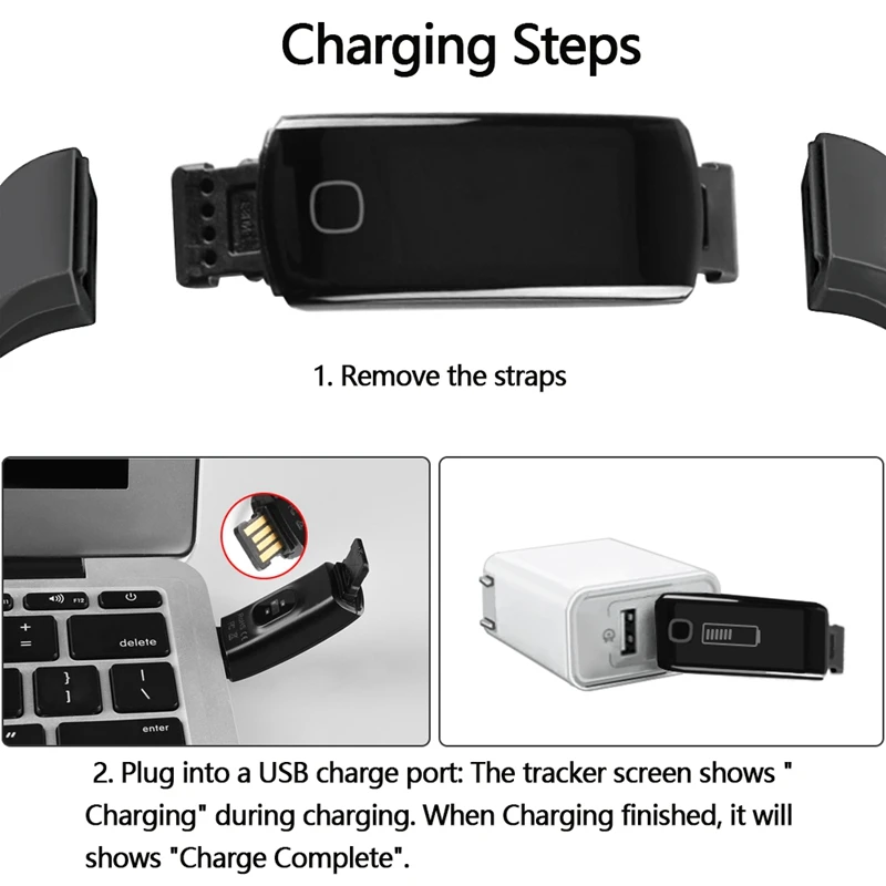 Смарт браслет ALANGDUO с цветным экраном 0 96 дюйма пульсометром и USB