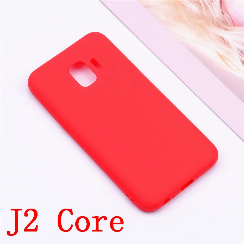 Red Мягкий чехол для Samsung J2 Core, силиконовый чехол на заднюю панель, чехол для телефона Samsung Galaxy J2 Core, чехол SM-J260F J260F J260, чехол из ТПУ - Цвет: Red