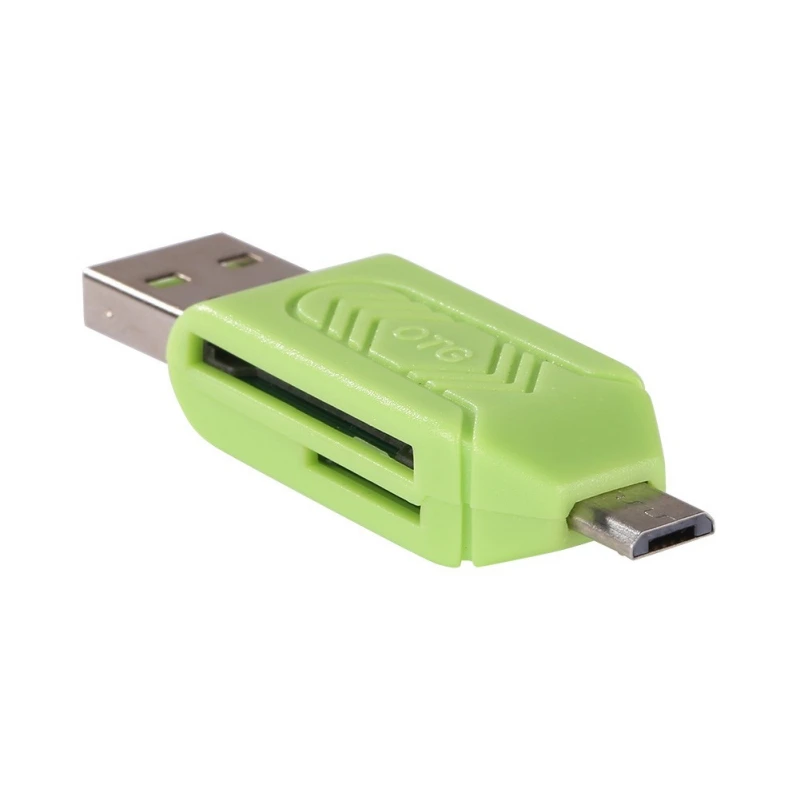 2 в 1 USB OTG кардридер флеш накопитель адаптер для смартфона и ПК Micro TF / SD удлинитель