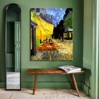 Плакат с изображением кафе, террасы на месте ДУ, Ван Гога, картины на холсте, искусство детской стены для гостиной