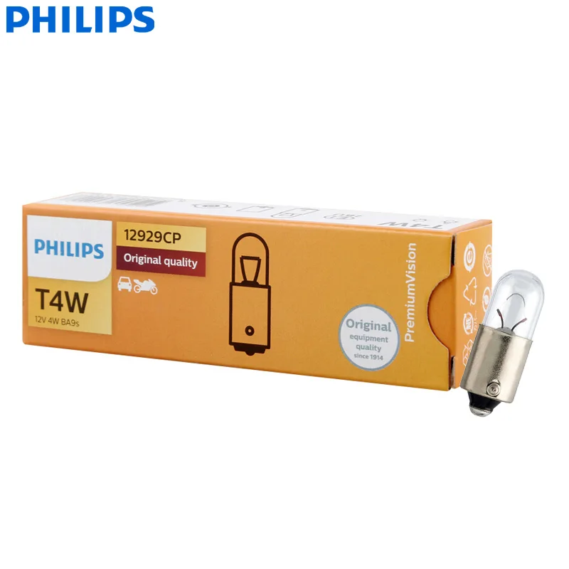 Лампы Philips Vision T4W 12929CP BA9s PG13 4 Вт стандартные оригинальные лампы для чтения с