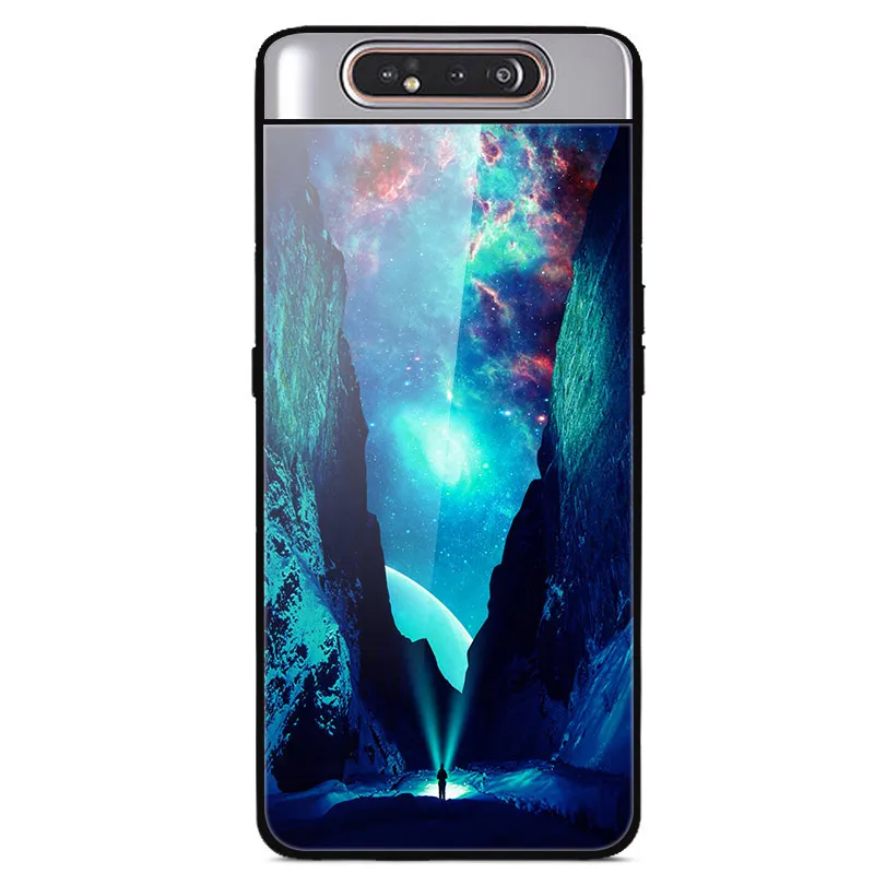 58 Для samsung Galaxy A80 чехол из закаленного стекла жесткая задняя крышка для samsung Galaxy A80 A90 SM-A805F SM A805F чехол для телефона A 80 6,7'' - Цвет: 58