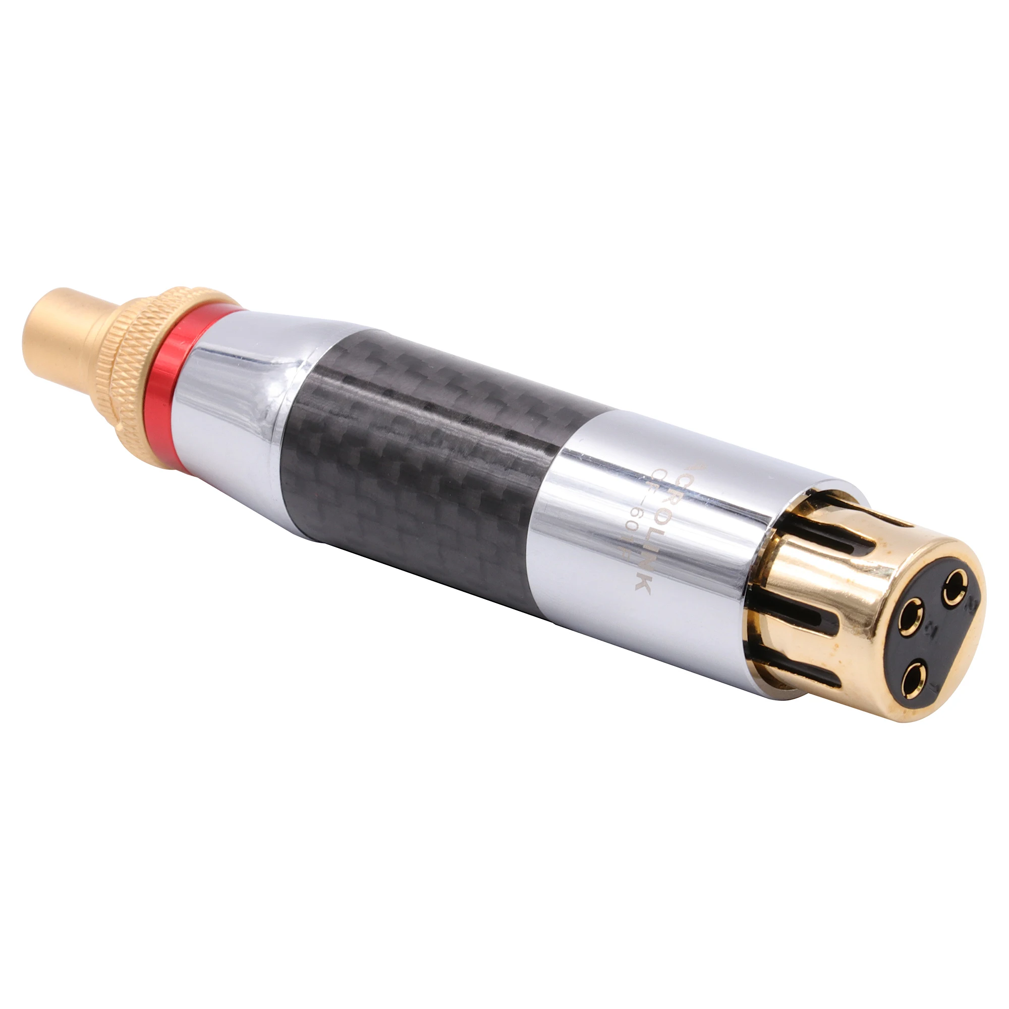 3 контактный переходник с XLR на гнездо RCA аудиоразъемом Hifi позолоченный латунный