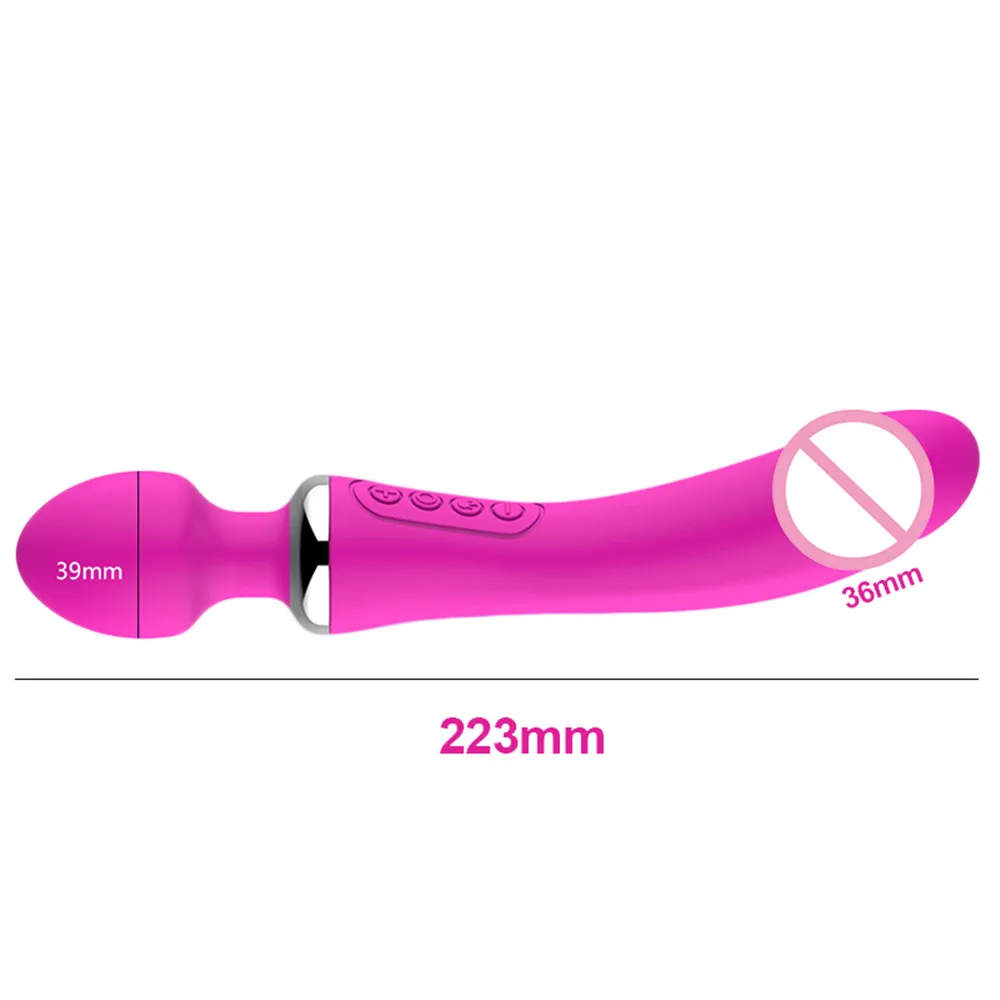 Двухголовый Вибратор Волшебная палочка массажер секс-игрушка для женщин