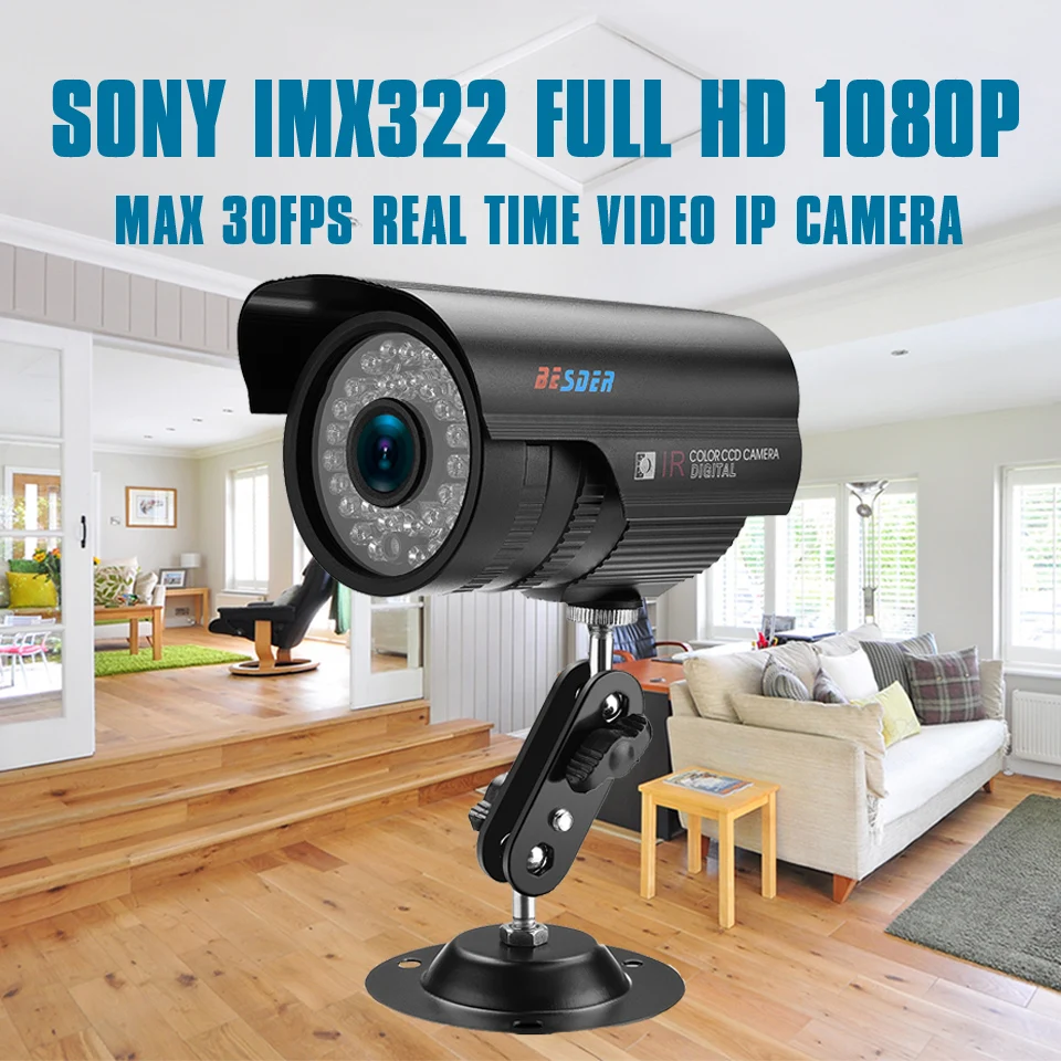 Besder sony IMX291 сенсор 1080P IP камера DC12V PoE48V Металл водонепроницаемый наружного