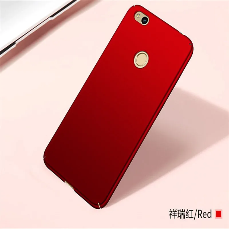 360 Полное покрытие huawei honor 8 Lite чехол Роскошный PC жесткий матовый чехол для телефона для honor 8 Lite чехол пластиковый чехол fundas - Цвет: Red