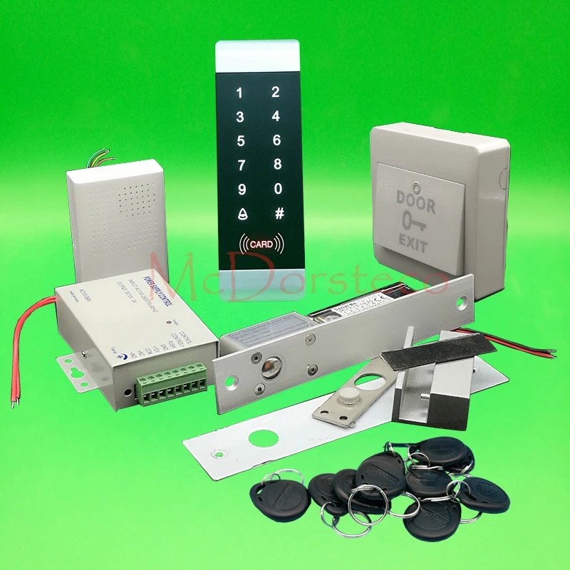 DIY Полный 125khz Rfid стеклянная система управления дверным замком Электрический