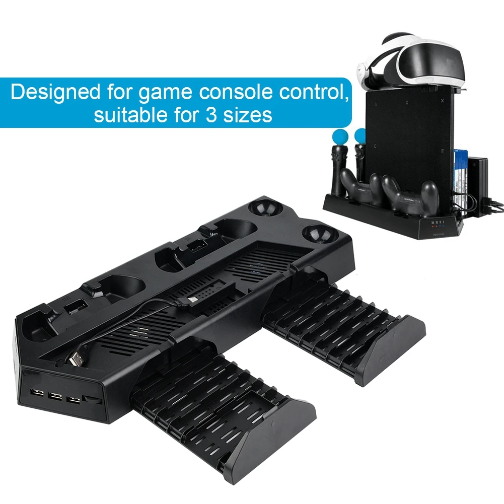 Portable 3in1 Charging Dock Charger Base Bases With Data Cable For PS4 Slim Pro VR Game Accessories | Электроника