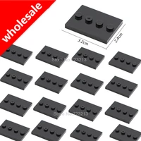 wholesale 100pcslot moc stand base plate for figure part 3 22 4cm small particles 14 bricks building blocks model accessories