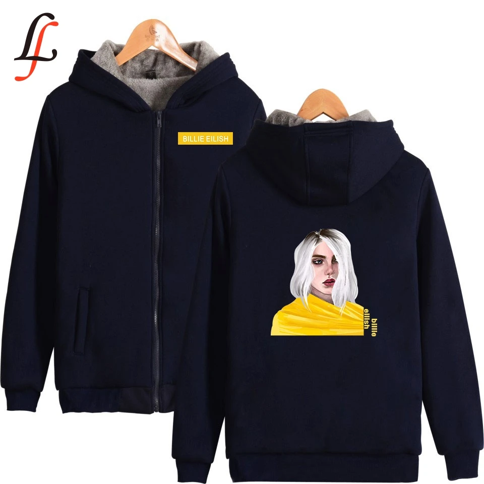 Billie Eilish/толстая толстовка с капюшоном очень теплое пальто зимняя куртка на
